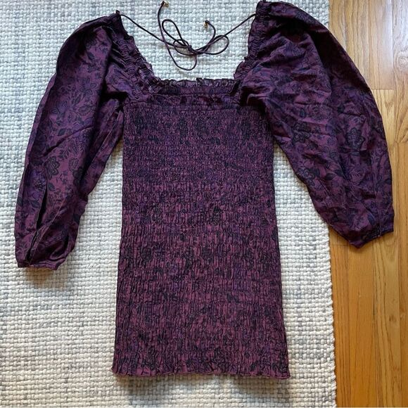 NWT Free People Smock It To Me Mini Dress Large - Picture 5 of 6